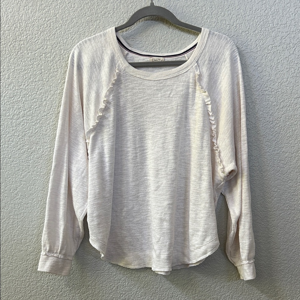 Pilcro Women's Ruffled Long Sleeve Top